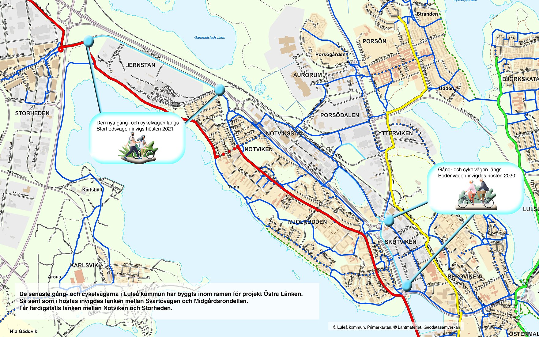 Luleå Investerar I Gång Och Cykelvägar Vårt Luleå 